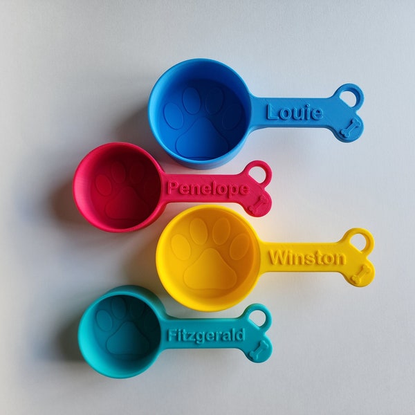 Personalized Dog Food Scoop, Pet Food Measuring Cup with Name, Kibble Scoop, Custom Dog Gift Idea