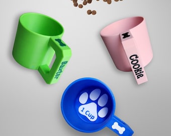 Pelle à croquettes personnalisée : tasse à mesurer pour croquettes personnalisée