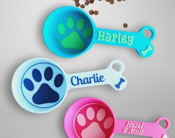 Personalized Dog Food Scoop, Pet Food Measuring Cup with Name, Kibble Scoop, Custom Dog Gift Idea