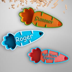 Personalized Rabbit Food Scoop, Carrot Shaped Bunny Food Measuring Cup, Rabbit Pellet Scoop, Custom Bunny Gift Idea