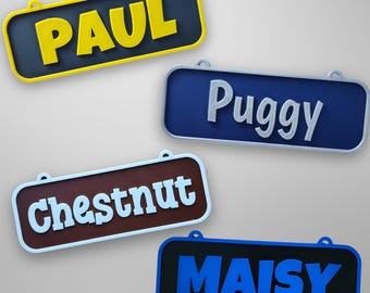 Personalized Pet Crate Sign, Custom Pet Cage Nameplate, Hanging Kennel Decor, Pet Gift Idea