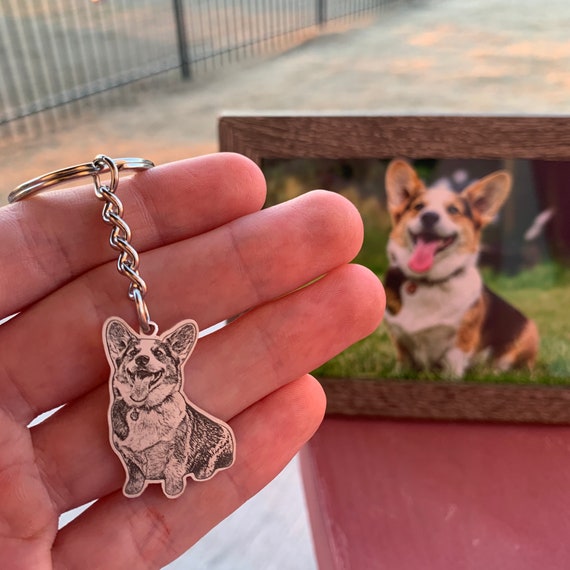 Buy Photo Pet Keychain, Custom Dog Keychain