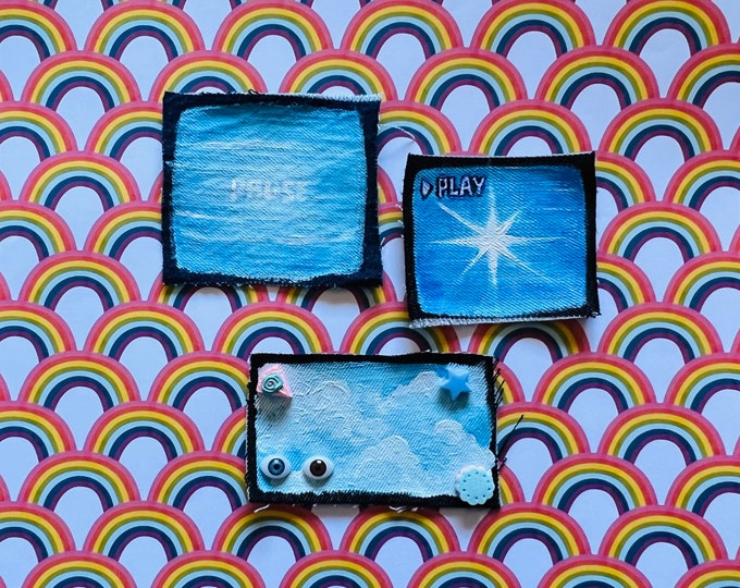 Weirdcore Hand Painted Mini Patches Liminalcore Dreamcore Etsy