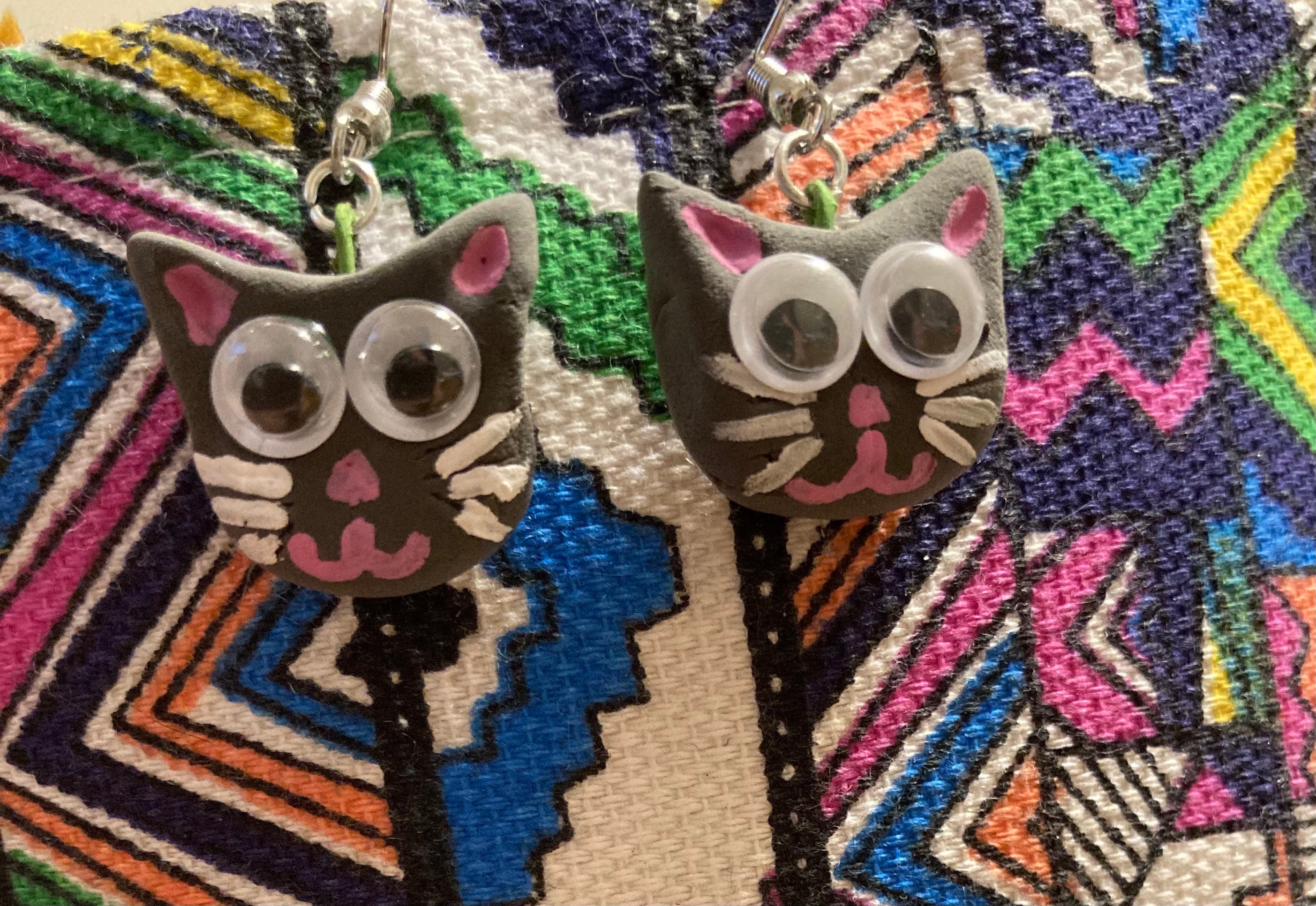 Googly eye cats Etsy
