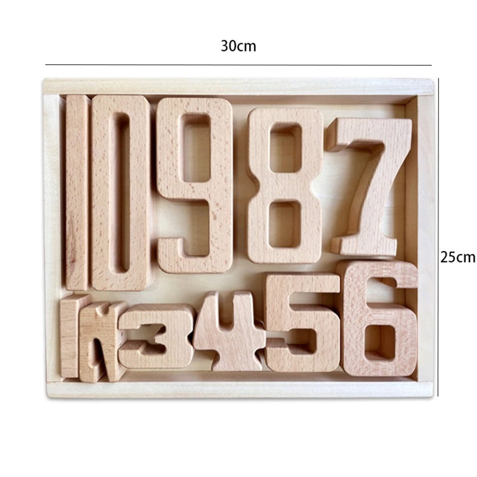 Large 10/32/100pcs Wooden Number Building Blocks Learning Etsy