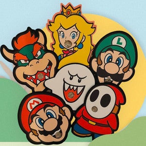 Super Mario - Character Noise Maker - Bower, Peach, Shyguy, Boo, Luigi, & Mario -  single or set