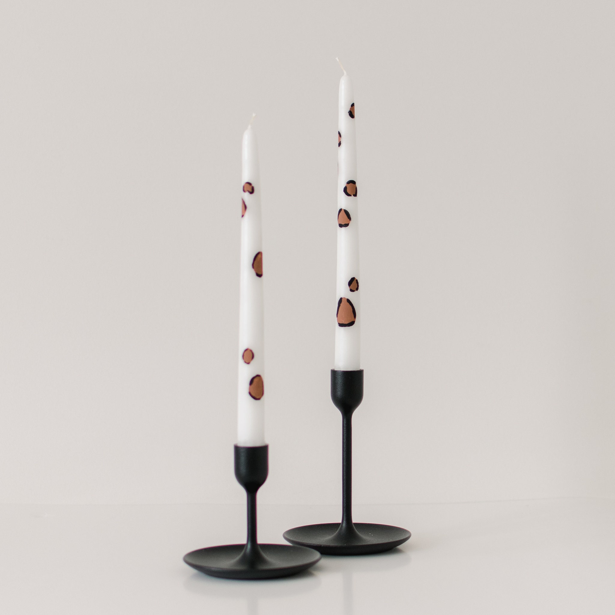 Leopard Print Taper Candles Etsy