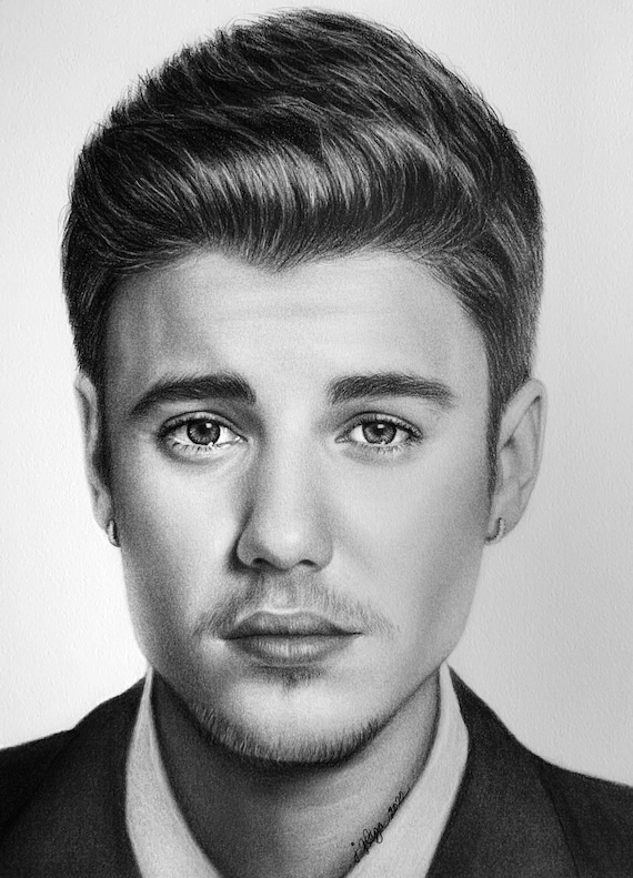 Justin Bieber Image Drawing - Drawing Skill