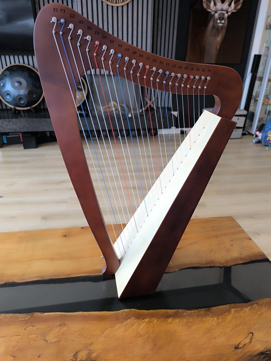 23 String Celtic Harp – Mahogany Wooden Harp | Beginner Folk Harp ...
