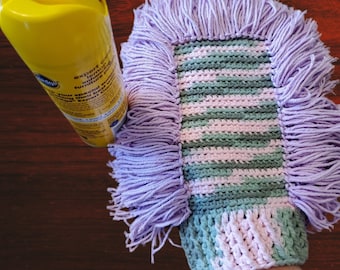 Hand Crocheted Dust Mitt Spring Cleaning Buddie - Tackle Dust with Ease!
