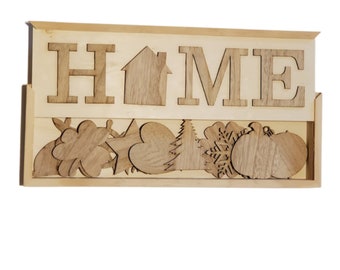DIY Natural Pine HOME Sign: Customizable Seasonal Decor