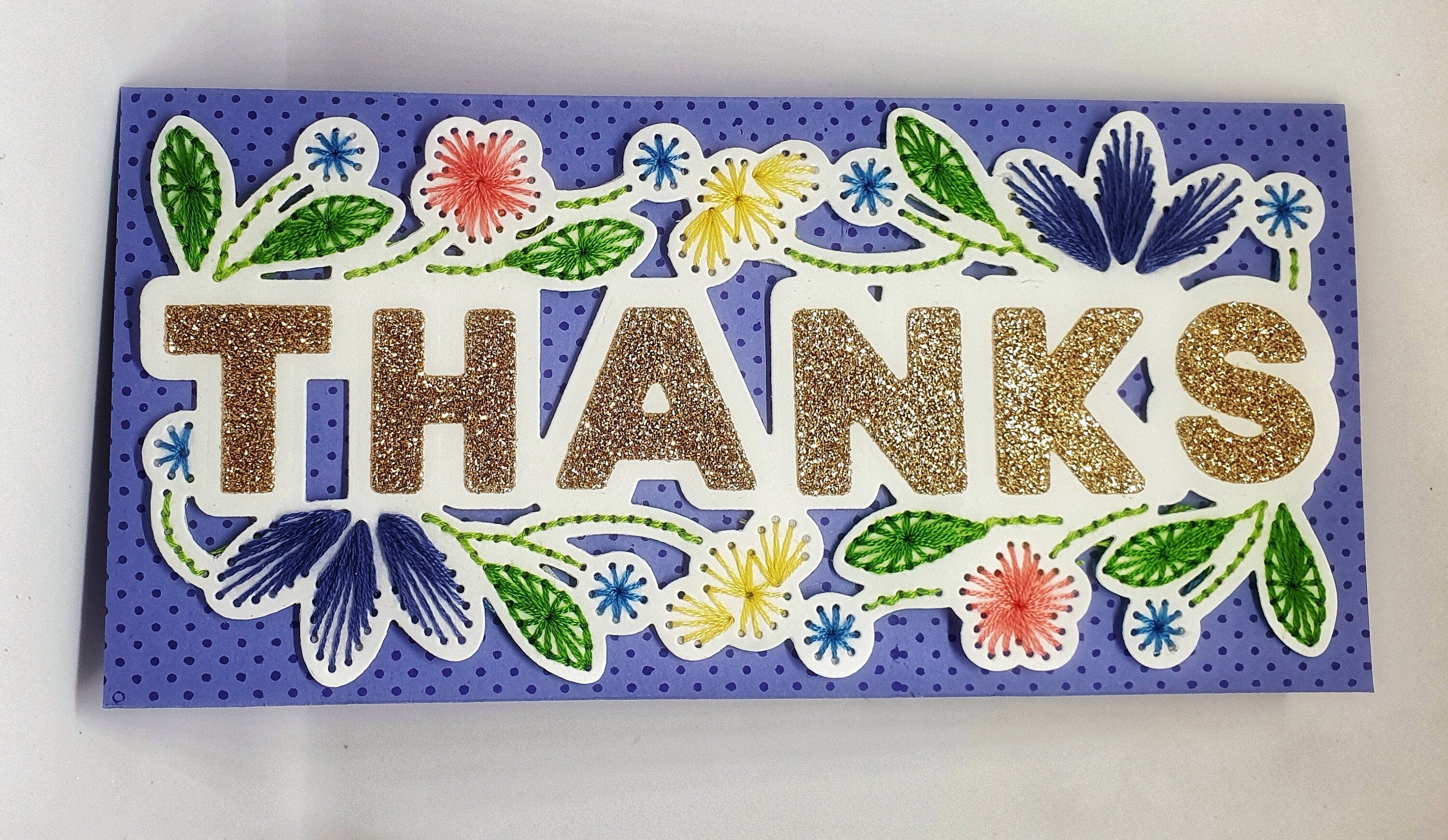 Handmade greeting card Thank you Thank you | Etsy