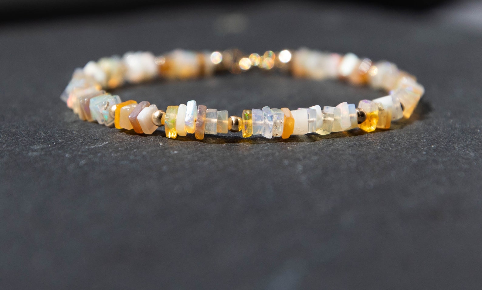 Bracelet Opal Gemstone Bracelet Opal Bracelet goldfilled Etsy