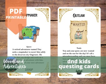 DnD Questing Cards • 23 Children's Quests/Activities • PDF • Digital Download