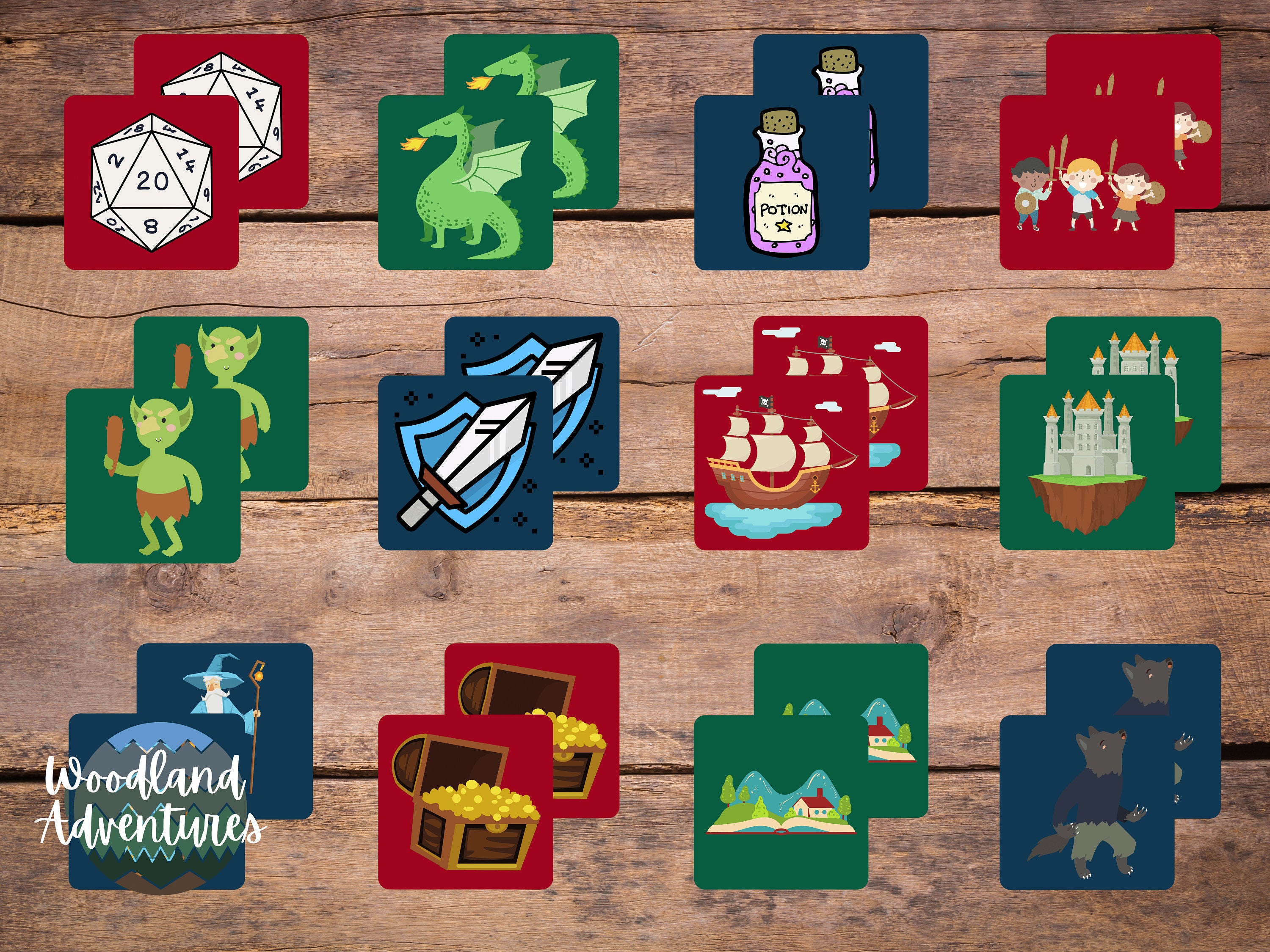 Memory Card Game Dnd PDF Printable - Etsy