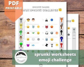 Folhas de atividades Sprunki Adventures: Desafio Emoji! • PDF • 2 páginas