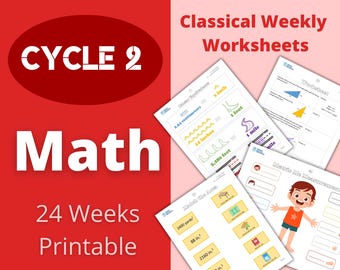 Cycle 2 - Math - Classical Weekly Worksheets - 24 Weeks