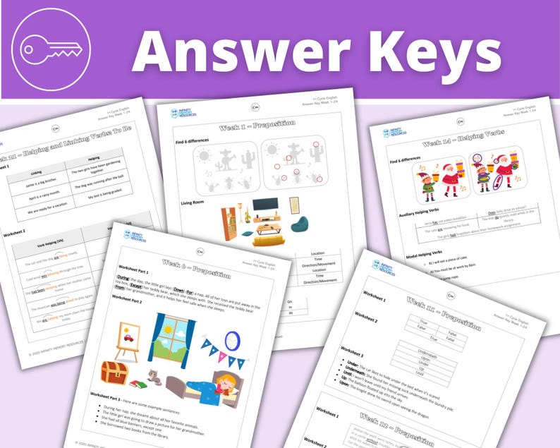 Cycle 1 - English - Classical Weekly Worksheets - 24 Weeks - Etsy