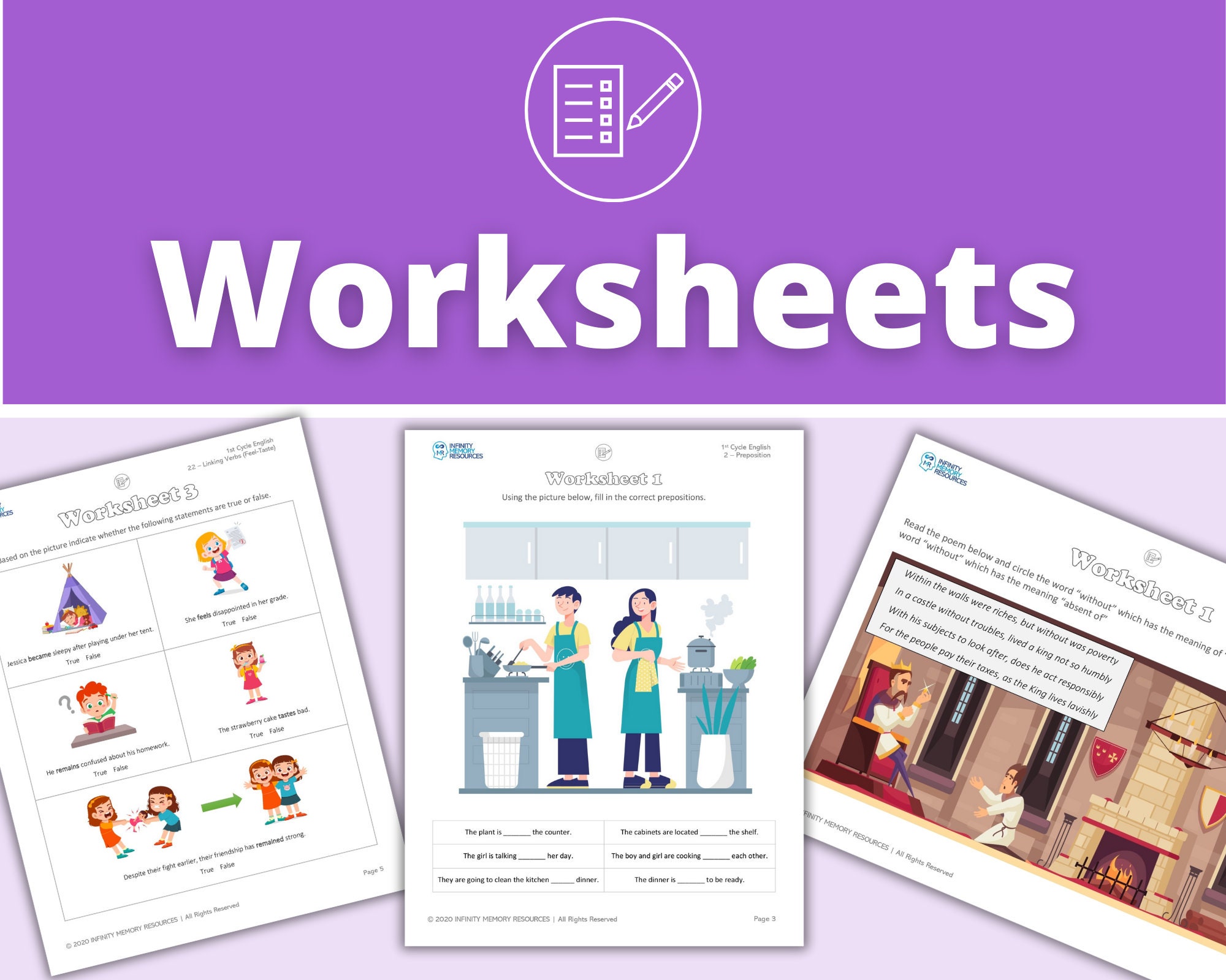 Cycle 1 - English - Classical Weekly Worksheets - 24 Weeks - Etsy