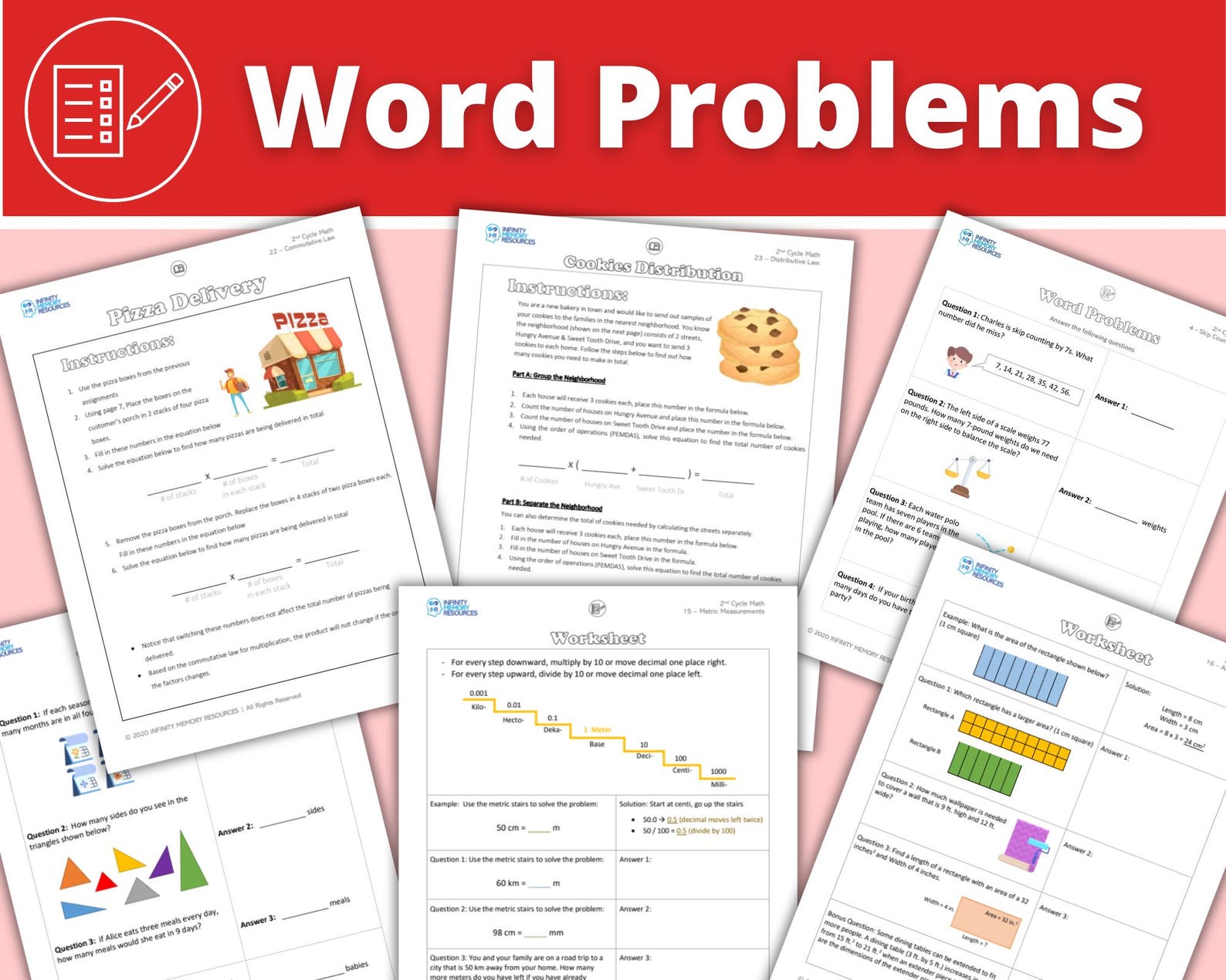 Cycle 2 - Math - Classical Weekly Worksheets - 24 Weeks - Etsy