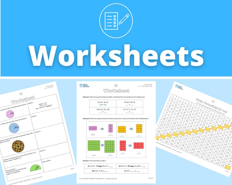 Cycle 1 Math Classical Weekly Worksheets 24 Weeks - Etsy