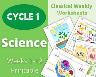 Cycle 1 Math Classical Weekly Worksheets 24 Weeks - Etsy