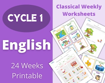 Cycle 1 - English - Classical Weekly Worksheets - 24 Weeks