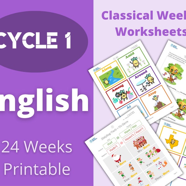 Cycle 1 - English - Classical Weekly Worksheets - 24 Weeks