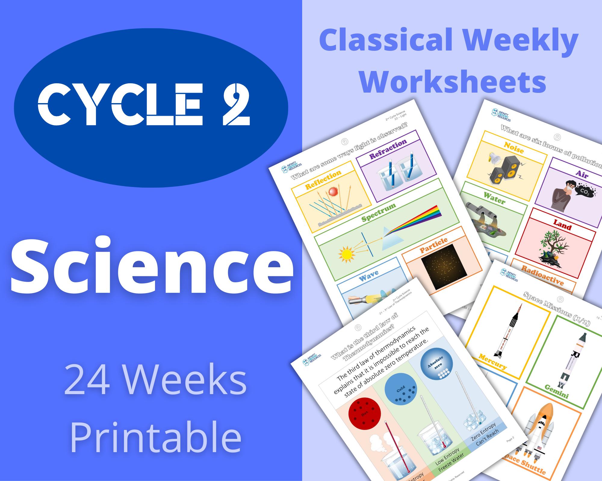 Cycle 2 - Science - Classical Weekly Worksheets - 24 Weeks