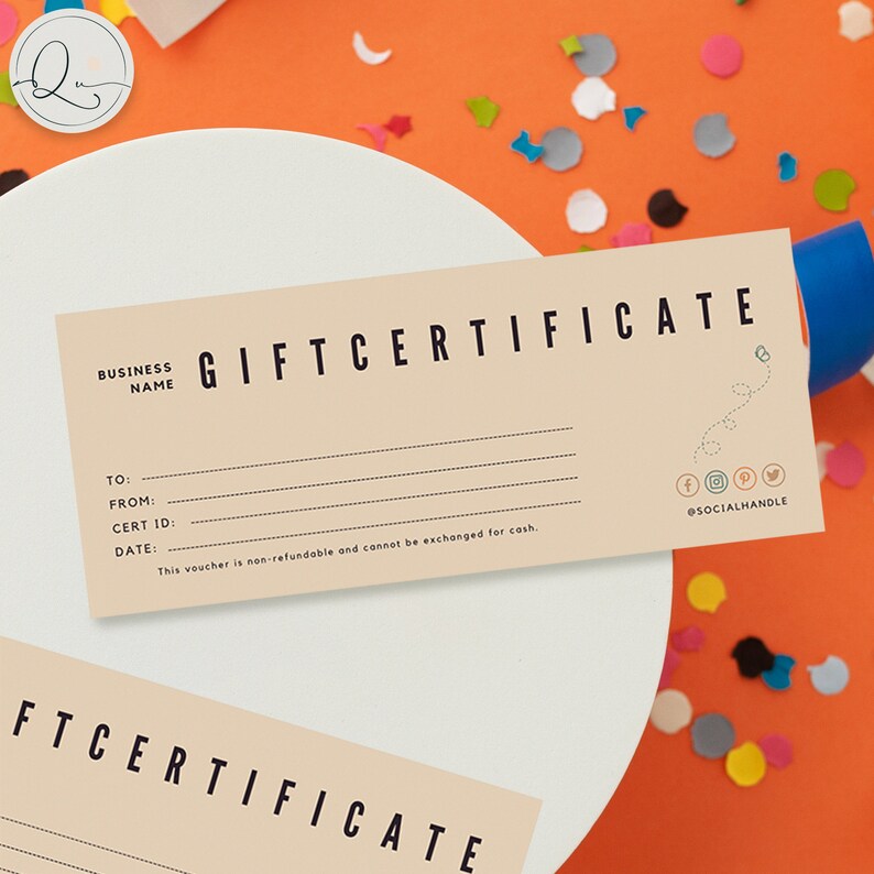 Nail Gift Certificate Template Canva Digital Download Small Etsy