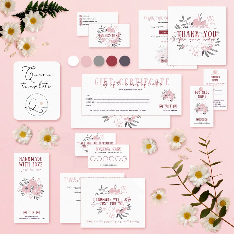 Editable Branding Kit Canva Brand Package Inserts Template Etsy