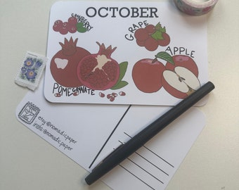 October Fruit Postcard