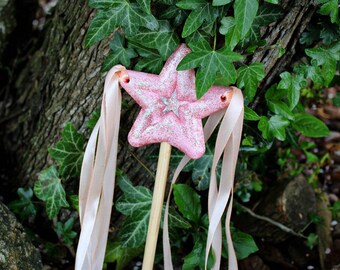 Fairy wand for little girls, Princess wand, Star fairy wand, birthday gift little girls, Star glitter wand