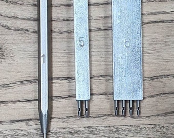 5mm Leather Holes Punch Round Chisels Stitching Chisel Set