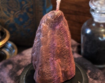 Creepy Human Tongue Pigmented Ritual Silencing Spell Candle