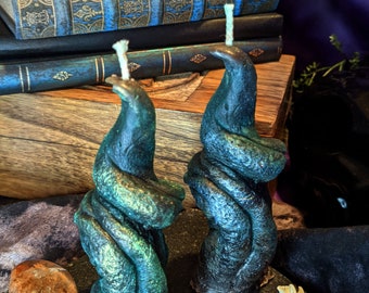 Pigmented Large Ritual Binding Spell Spiral Tongue Tentacle Candle