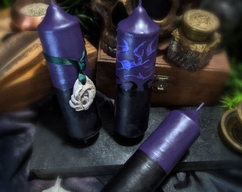 Kaars met dubbele werking paranormale en spirituele bescherming - omkeerbare omkeerbare gecharmeerde kaars - Clay Charm Ritual Banishing Candle
