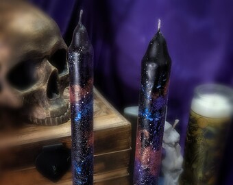 Nebula Red Bleeding Candle - Entropy Chaos Ritual Candle -  Black Drip Candle - Ancient Red Magic Candle - Vampire Bleeding Pillar Candle
