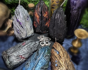 Scale of the Survivor Candle - Transformation Shedding Scale - Demon Scale - Dragon Scale - Scarred Candle