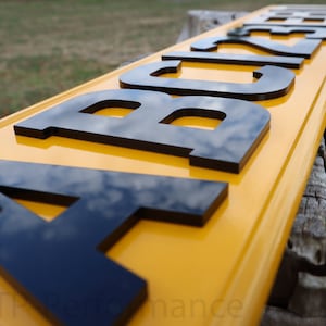 4D Black Gloss Acrylic Letters: Custom Number Plate Characters