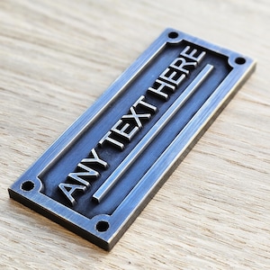 Custom Solid Brass Name Plate: Vintage Door Sign, Personalized Plaque