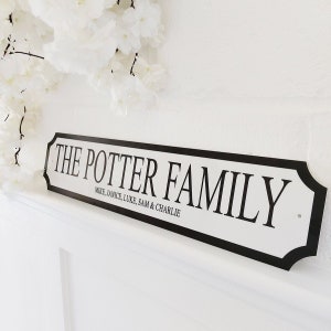 Personalised Street Sign | Family Home Vintage Style Indoor Outdoor Acrylic | Custom Sign Plaque | Bespoke Gift Idea