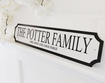 Personalised Street Sign | Family Home Vintage Style Indoor Outdoor Acrylic | Custom Sign Plaque | Bespoke Gift Idea