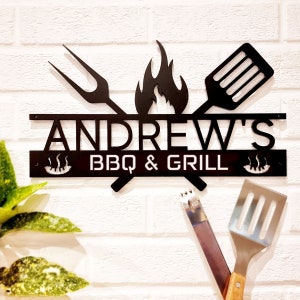 Personalised Laser Cut BBQ Grill Sign | BBQ Gift BBQ Gifts for Men | Accessories | Gift for Him | Father's Day Dad Grandad Gift