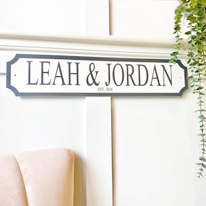 Personalised Street Sign Couple Home Vintage Style Indoor Outdoor Acrylic Custom Sign Plaque Bespoke Gift Idea