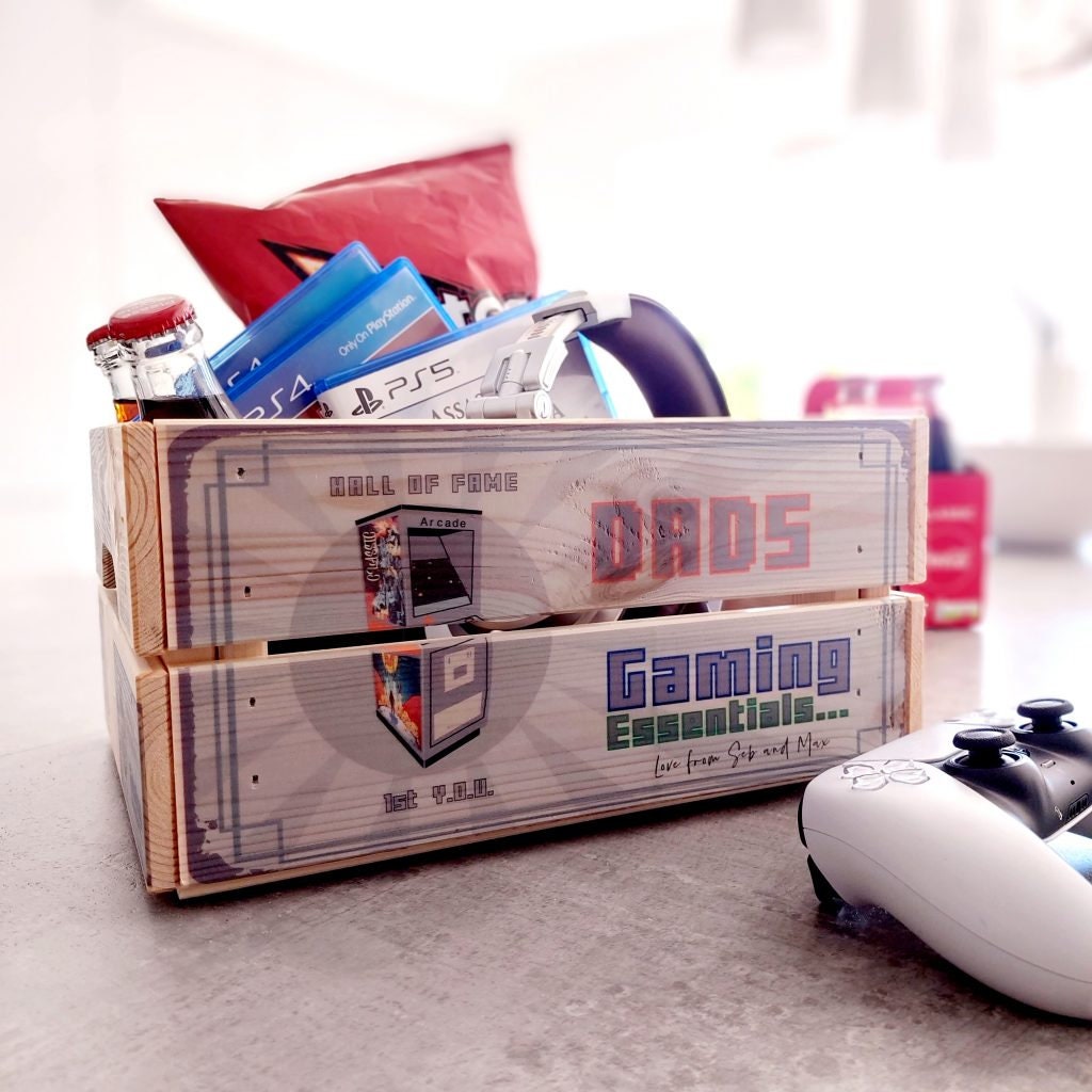 Personalised Wooden Crate Gaming Essentials/Loot Crate Etsy