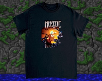 Heretic 1994 T-Shirt | Retro DOS Fantasy FPS Gaming Tee | (100% cotton)