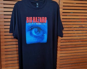 Biohazard 1996 Black Color T-shirt | Retro Japanese PS1 Horror Gaming Tee | (100% cotton)
