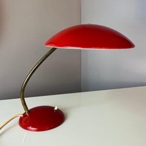 Desk lamp type 6781 red by Christian Dell for Kaiser Idell