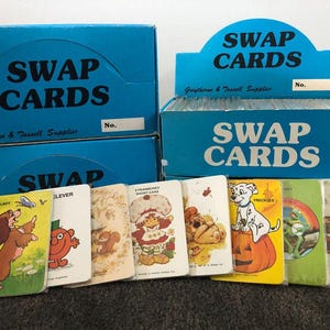 Vintage Genuine 1970s Australian Strawberry Shortcake Girl Friends Cartoon Swap Cards Set Lot afbeelding 5